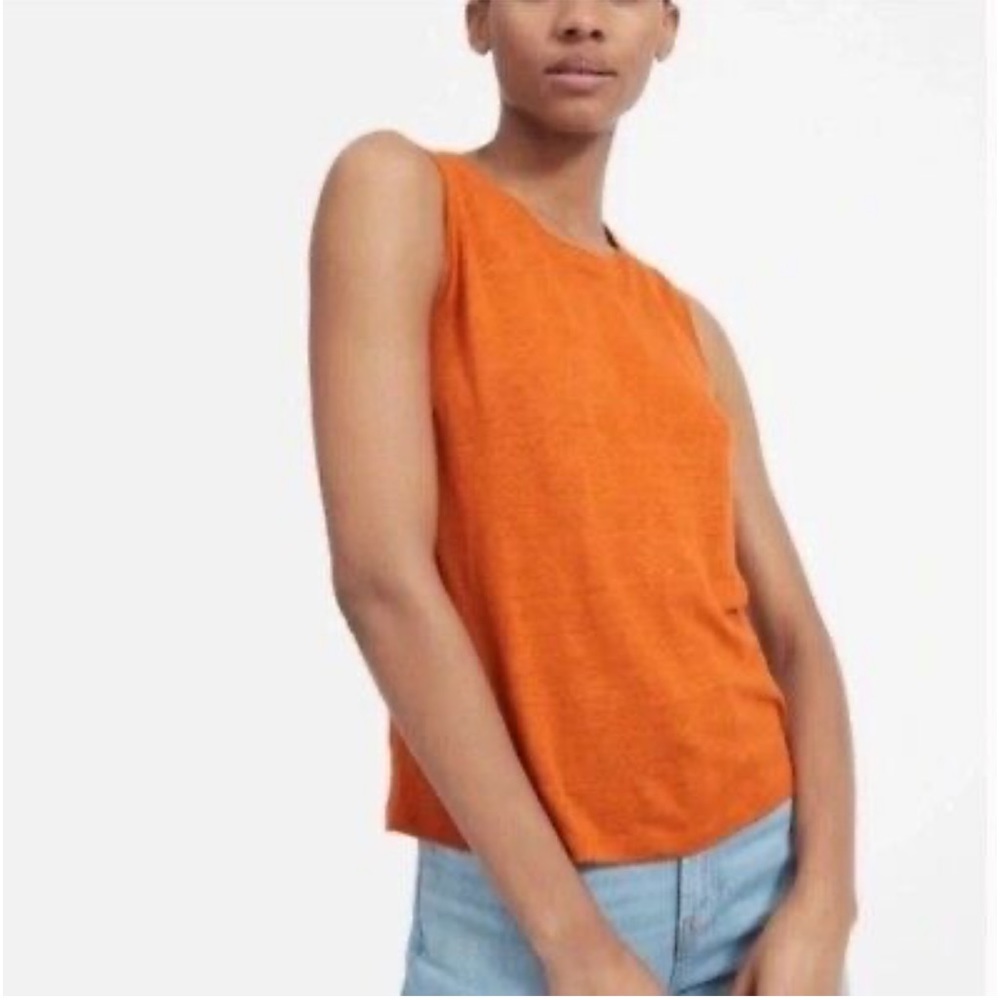 Everlane Linen Muscle Tank Top Sz Large
